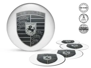 Porsche Adesivi Cerchio Auto Loghi Cupola Lusso